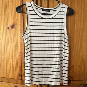 NWT Laila Jayde Cream and Olive Green Tank Top